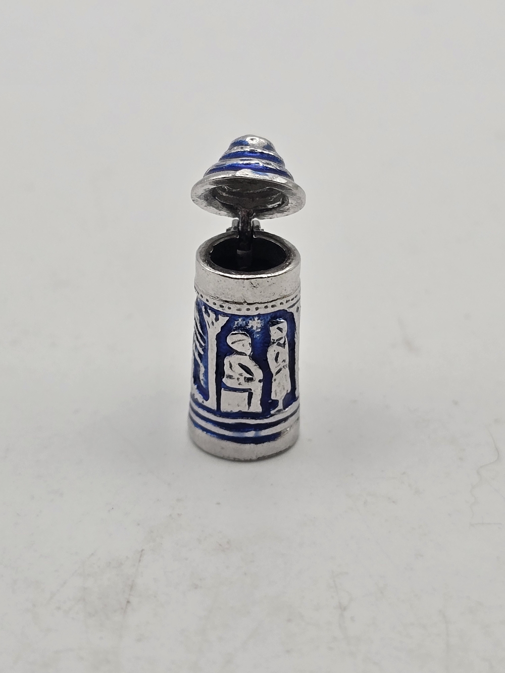 Vintage Silver & Enamel Souvenir 3D Details Stein Beer Mug Charm